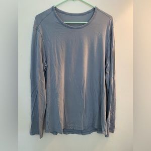 Lululemon, Mens Long Sleeve Tee, Size Large, Light Blue, Lightly Used.